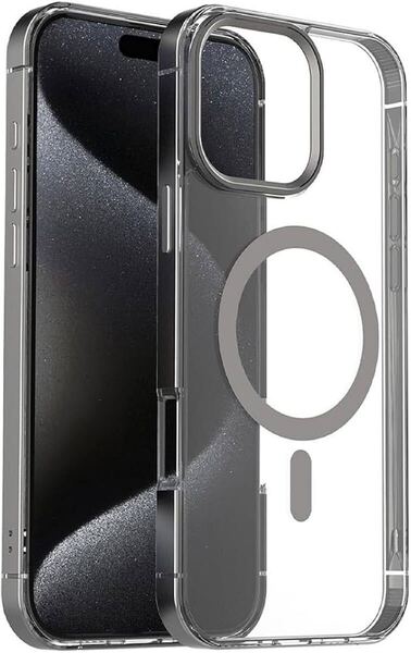 2301001☆ motomo iPhone 16 Pro ケース METAL CASE [ Magsafe対応 耐衝撃 TPUとアルミ合金の二重構造バンパー ポリカーボネート