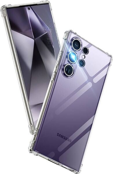 2317529☆ Aunote Galaxy S24 Ultra ケース クリア SC-52E SCG26 対応 米軍MIL規格 耐衝撃 ストラップホール付き TPU 薄型 軽量