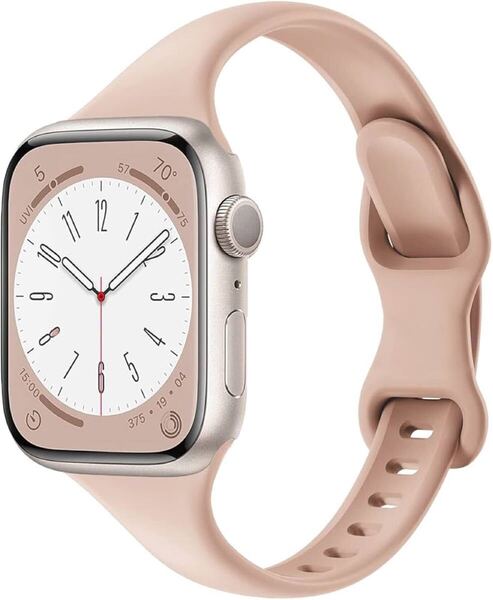 2300203☆ For Apple Watch バンド シリコン アップルウォッチ バンド 交換ベルト (ミルクティー,38/40/41/42mm(Series 10))