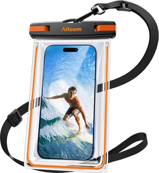 スマホ防水ケース 完全防水 蓄光 7.9インチ対応 IPX8 タッチ操作