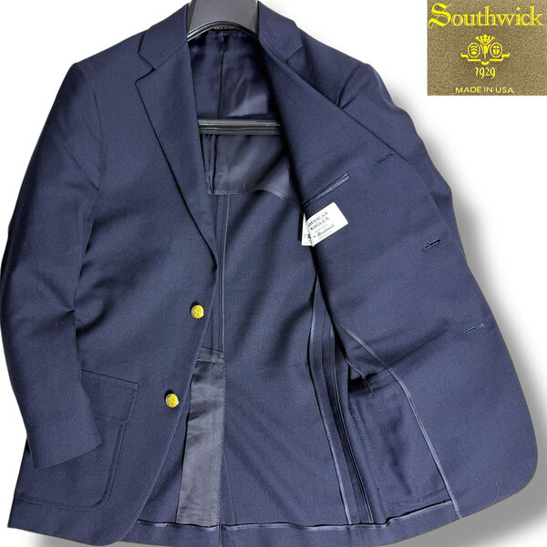 J3026 美品 サウスウィック 117-01-2629 現行 ケンブリッジ Cambridge AMERICAN WOOLEN 金ボタン紺ブレザー 紺ブレ 34 SOUTHWICK