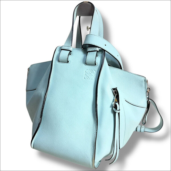 J7011 ロエベ ハンモックスモール 2WAYバッグ ウォーター(ブルー系) LOEWE