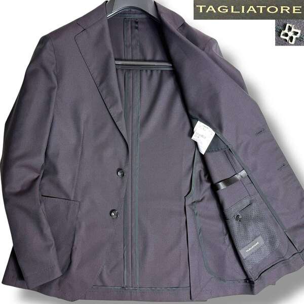 J6108 新品 タリアトーレ G-DAKAR22K シルクミックス ダカール アンコンジャケット ダークブラウン 48 TAGLIATORE