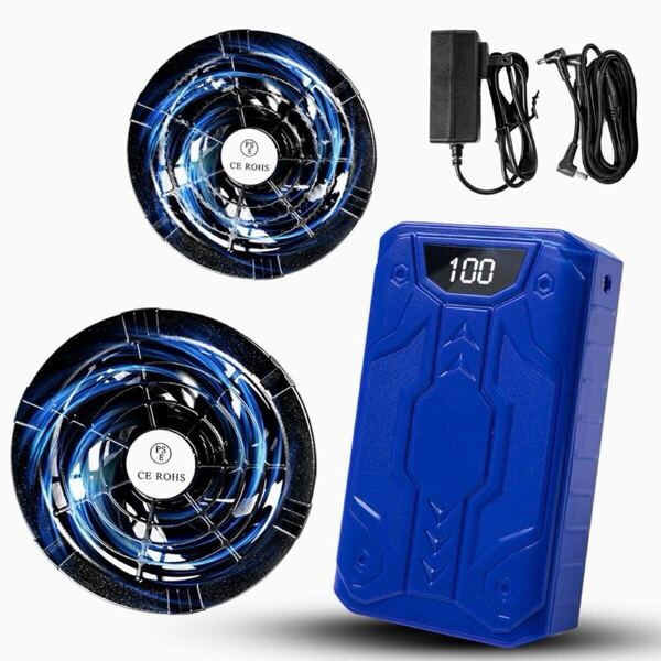 ファン バッテリー セット 40V 30000mAh 大容量 空調服 空調作業服 連続20時間 6段階風量 空調ファン 超高出力 PSE認証 熱中症対策 最新型