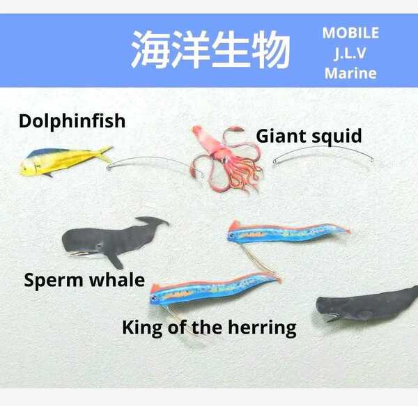 マッコウクジラ 海洋生物 モビール 魚 フレンステッド ではありません。J.L.V モビールです。