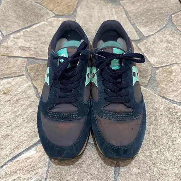 Saucony スニーカー 靴 ネイビー 紺 ターコイズブルー 27.5