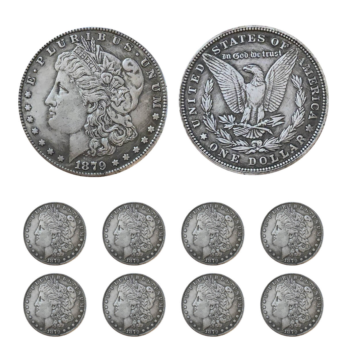 まとめて アメリカ古錢 モルガン 銀貨 8枚セット 日本古錢