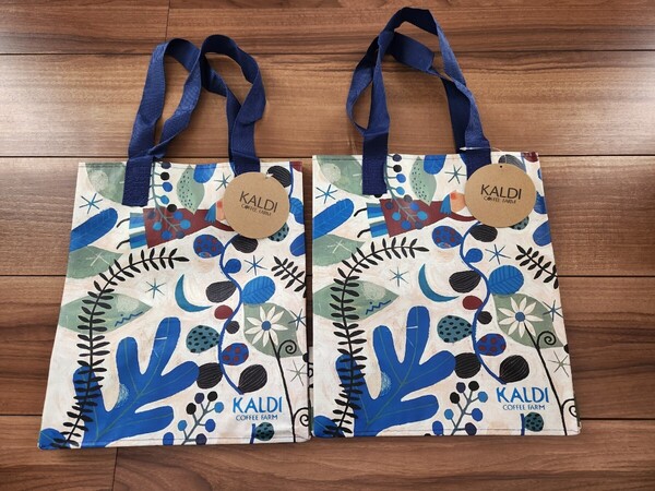 KALDI カルディ カルディ ミニ エコバッグ オトノハ 10㎏まで対応 2袋セット ★ タグ付き 数量限定販売