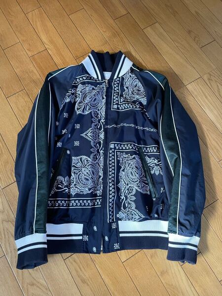 19ss sacai ペイズリー スカジャン size 2 サカイ ブルゾン ジャケット ブルゾン バンダナ