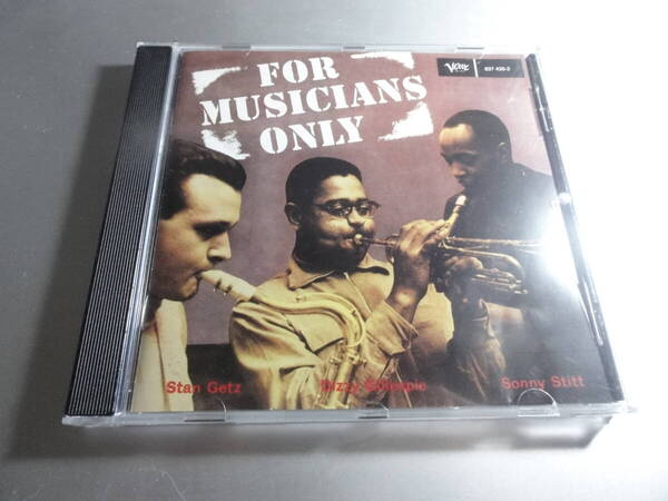 DIZZY GILLESPIE STAN GETZ SONNY STITT ディジー・ガレスピー スタン・ゲッツ ソニー・スティット FOR MUSICIANS ONLY
