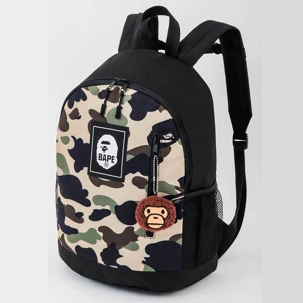 BAPE KIDS◆A BATHING APE/迷彩カモ◆ア ベイシング エイプ◆CAMOバックパック&マイクロチャーム◆2点セット◆カモ/付録ノベルティ