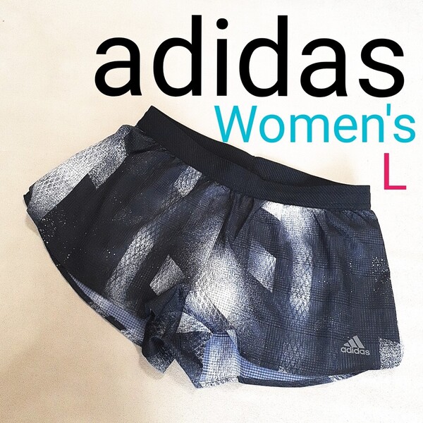 【超美品】adidas アディダス レディースL ランニングパンツ ランパン ジョギング マラソン フィットネス スポーツジム ヨガ ピラティス
