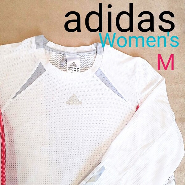 【超美品】 adidas アディダス レディースM 長袖 長袖Tシャツ ランニング ジョギング スポーツジム フィットネス ヨガ ピラティス