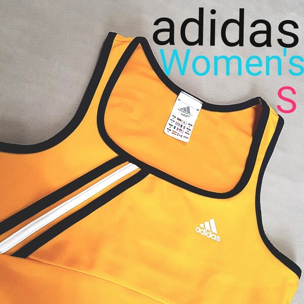 【超美品】adidas アディダス レディースS タンクトップ 陸上 ランニング ジョギング マラソン スポーツジム フィットネス ピラティス