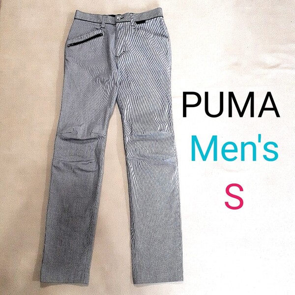 【超美品】PUMA プーマ メンズS ゴルフパンツ ゴルフストレッチパンツ ゴルフウェア 千鳥格子 ストレッチパンツ ウエストゴム
