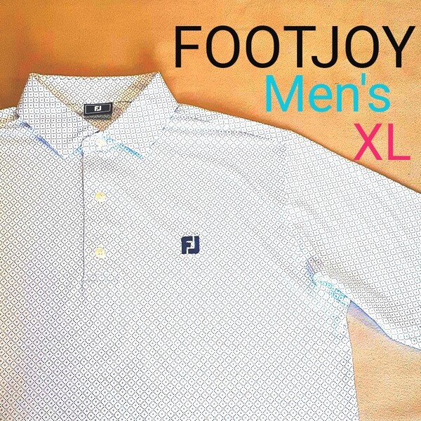 【超美品】FOOTJOY フットジョイ メンズXL 半袖ゴルフポロシャツ 軽量 ストレッチ サラサラ ゴルフポロシャツ ゴルフウェア