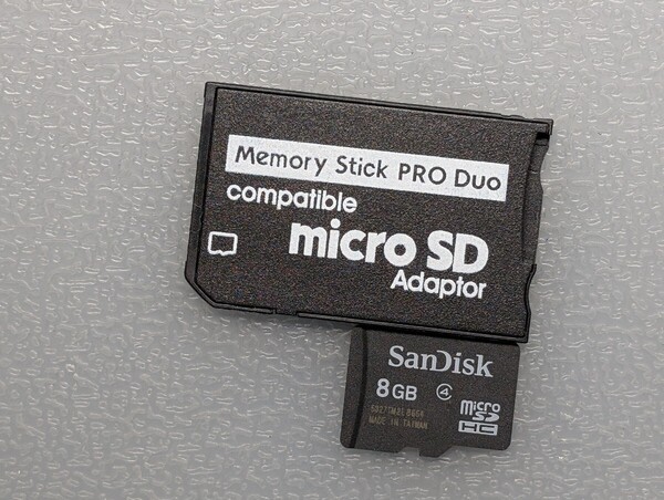 Memory Stick PRO Duo Compatible microSD Adaptor microSD 8GB ケース付き メモリースティック プロ デュオ 変換アダプター 動作確認済み