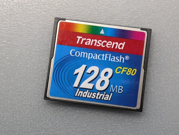 Transcend CompactFlash 128MB industrial CF80 CFカード ケース付き トランセンド コンパクトフラッシュ メモリーカード 動作確認済み