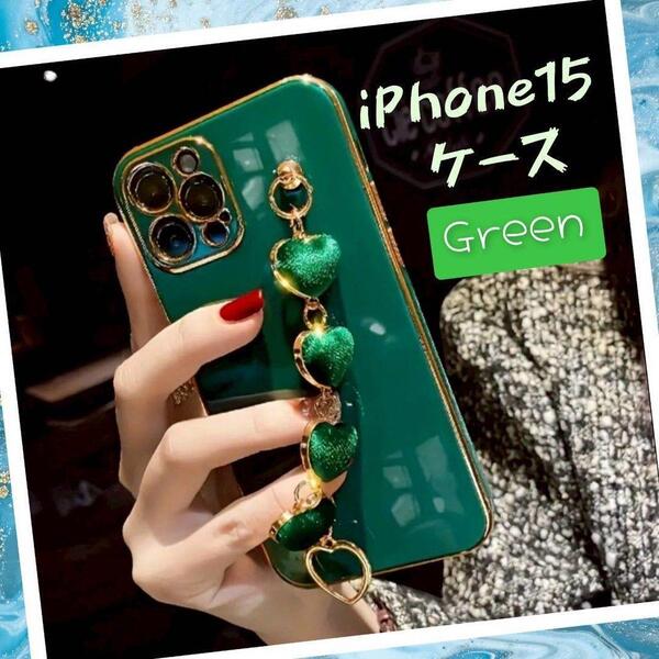 iPhone15ケース 軽量 可愛い コンパクト 緑 グリーン 韓国 TPU