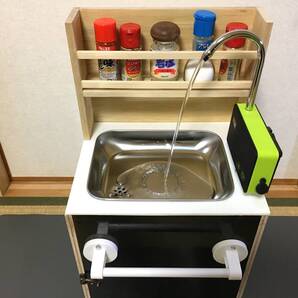 車中泊用コンパクトシンク、ギャレー4L!(ウォーターポンプは付属しません)ブラック大理石