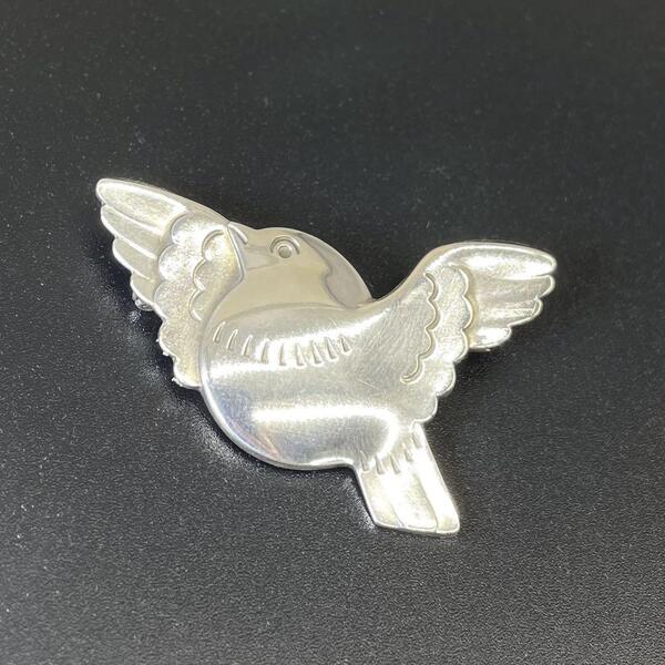 美品 GEORG JENSEN ジョージジェンセン ブローチ バード ハト #320 SV925 シルバー