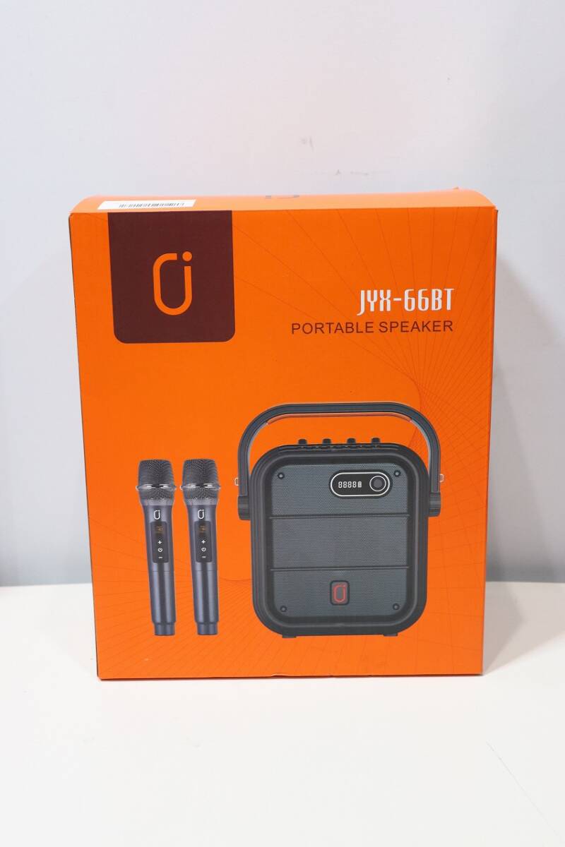 ポータブルスピーカー　jyx-66bt JYX 66BT Karaoke Machine with Two Wireless Microphones