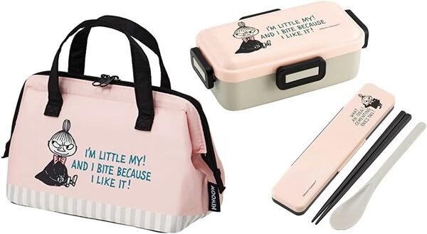 新品未開封◆Skaterお弁当箱3点セット◆リトルミイ/ムーミン1段530mlランチボックス箸スプーンコンビ保冷バッグ 女子女性大人 ピンク北欧