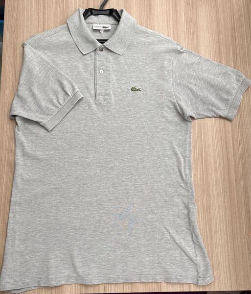 半袖ポロシャツ 薄グレー ラコステ CHEMISE LACOSTE グレー色 サイズ3