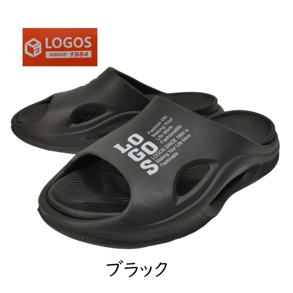新品即決 送料無料 28.0cm (LLサイズ) ロゴス LOGOS メンズ シャワーサンダル リカバリーサンダル ブラック プール クッション