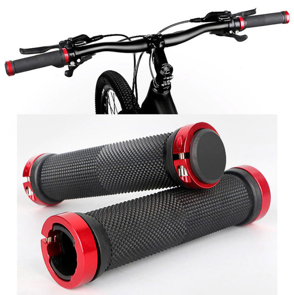 ◆ 自転車 グリップ ハンドルグリップ 内径22mm ◆ 滑り止めゴム製 左右ペア ◆ BMX 折りたたみ自転車 クロスバイク用グリップ ◆