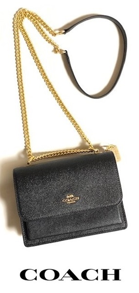 特価! 可愛い♪ COACH コーチ クロスグレインレザー ミニ クレア クロスボディ 2WAY バッグ ブラック C9949 新品本物