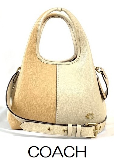 特価! とっても可愛い♪ COACH コーチ ラナ カラーブロック レザー ハンド&ショルダー 2WAY バッグ 23 CM575 アイボリーマルチ 新品本物