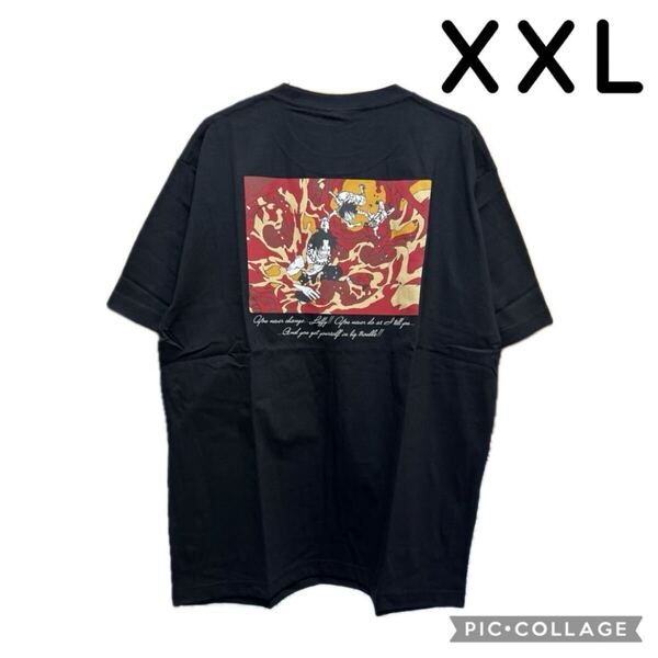 GU ONE PIECE グラフィックT エース 半袖 ブラック XXL 2XL 3L 黒 ワンピース Tシャツ ティーシャツ ジーユー トップス コラボ 新品