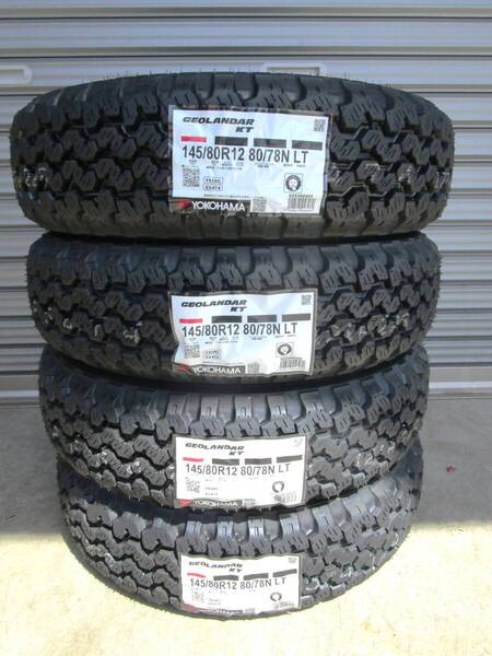 全国送料込み☆ヨコハマジオランダーKT☆145/80R12LT☆2025年製☆軽バン軽トラエブリイキャリイハイゼットNバンバモスアクティピクシス☆fo