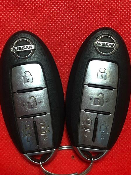 NISSAN 日産 純正 スマートキー 4ボタン 基盤 セレナ C25 エルグランド E51 ラフェスタ 等 キーレス 両側電動スライド 鍵 (484)