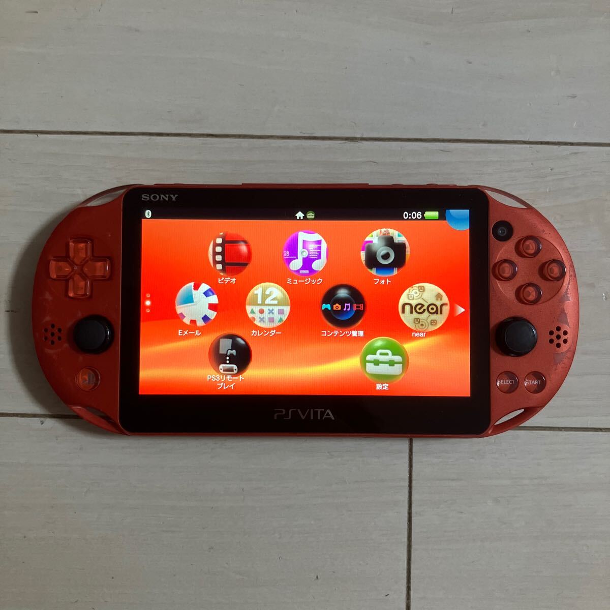 USED PS Playstation vita Wi-Fi model METALLIC RED PCH-2000