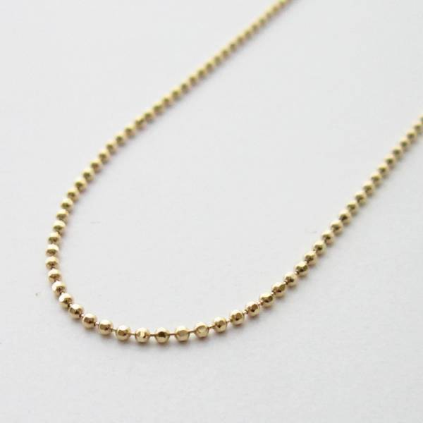 K18金カットボールスライドチェーンネックレス40~45cm幅1.5mm