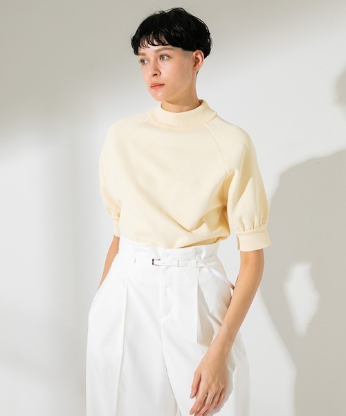 【定価10,450円】UNITED TOKYO ボリュームハーフスリーブ 半袖 ニット イエロー 0 試着のみ