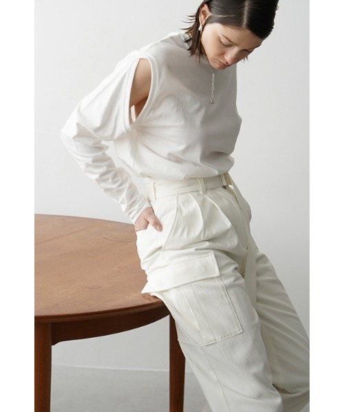 【定価13,200円】CLANE クラネ 2WAY ASYMMETRY TOPS ホワイト 2 Mサイズ 美品