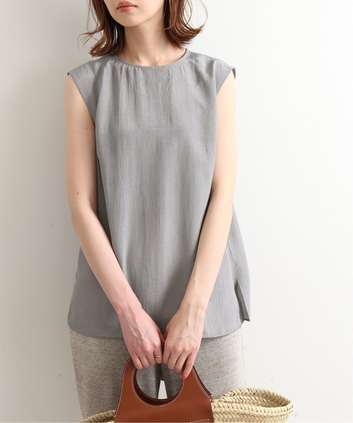 【定価9,900円】IENA イエナ ヴィンテージワッシャーノースリーブブラウス グレー フリーサイズ 美品