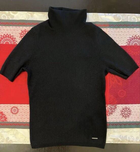未使用品 Burberry バーバリー 半袖ニット ブラック Sサイズ Tシャツ
