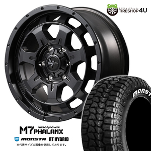 4本セット NITROPOWER M7PHALANX 17x7.5J 6/139.7+45 BB MONSTA RT HYBRID R/T 285/70R17 ホワイトレター ランクル250系 LC250 カスタム
