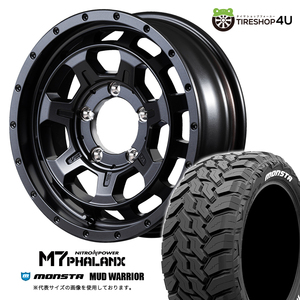 4本セット NITROPOWER M7PHALANX 16x5.5J 5/139.7+20 BB MONSTA MUD WARRIOR M/T 215/70R16 107/105Q ホワイトレター ジムニー JB64W JB23W