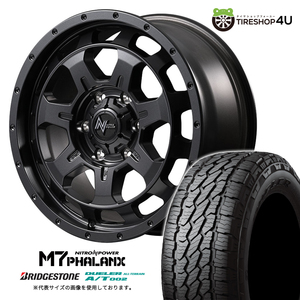 4本セット NITROPOWER M7PHALANX 18x8.0J 6/139.7+55 BB BRIDGESTONE DUELER A/T002 AT002 285/60R18 ブラックレター ランクル カスタム