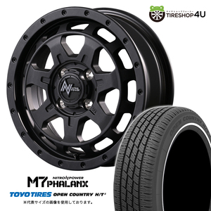 4本セット NITROPOWER M7PHALANX 15x4.5J 4/100+45 BB TOYO OPENCOUNTRY H/T2 165/65R15 ホワイトリボン ソリオ タフト 軽自動車 アゲトラ