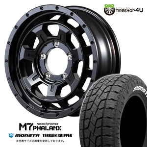 4本セット NITROPOWER M7PHALANX 16x5.5J 5/139.7+20 BB MONSTA TERRAIN GRIPPER A/T 215/70R16 ホワイトレター ジムニー JB64W JB23W