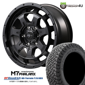 4本セット NITROPOWER M7PHALANX 16x7.0J 5/114.3+40 BB BFGoodrich All-Terrain T/A KO3 215/65R16 ブラックレター カローラクロス C-HR