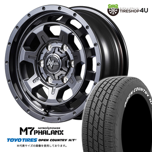 4本セット NITROPOWER M7PHALANX 16x6.5J 6/139.7+38 BB TOYO OPENCOUNTRY H/T2 215/70R16 ホワイトレター ハイエース200系 レジアスエース