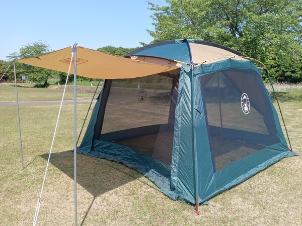 Coleman コールマン ラウンドスクリーン320EX 設営確認済 スクリーンタープ キャンプ バーベキュー等
