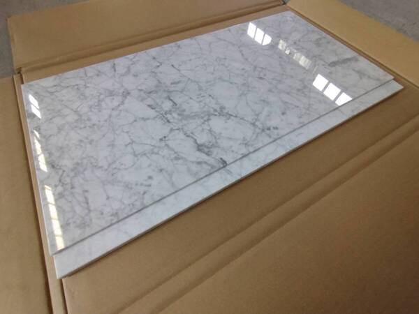 高級 天然白大理石●業務用 厨房のし台・作業台●850×450×22【ピザピール用 小段加工】特価●新品【送料無料】